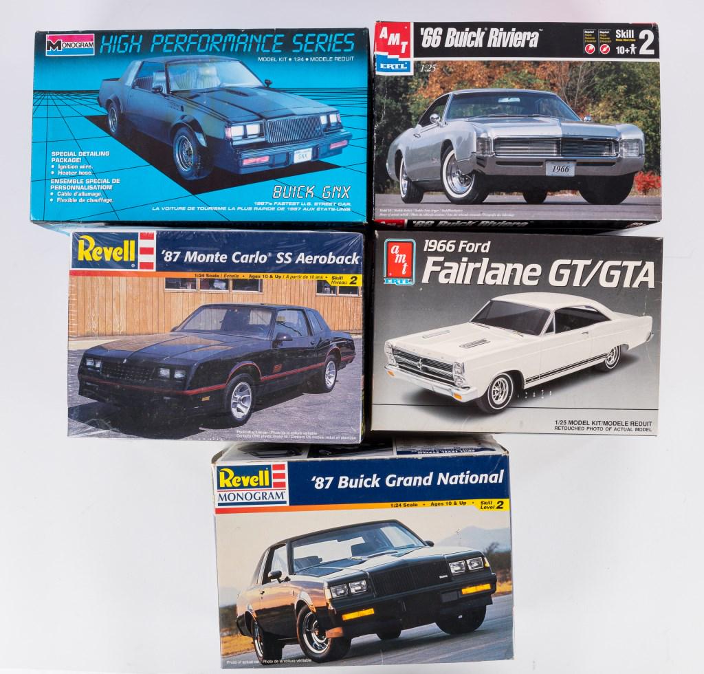 5 Automobbile Models from Revell, Monogram, AMT (1 of 2)