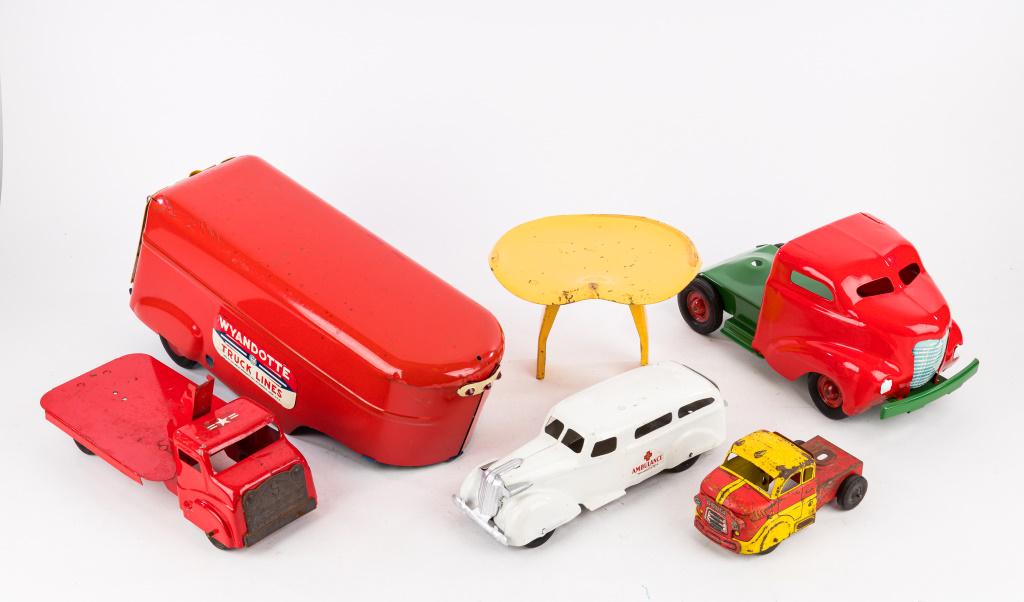 Vintage Wyandotte Trucks & Pressed Steel Toys