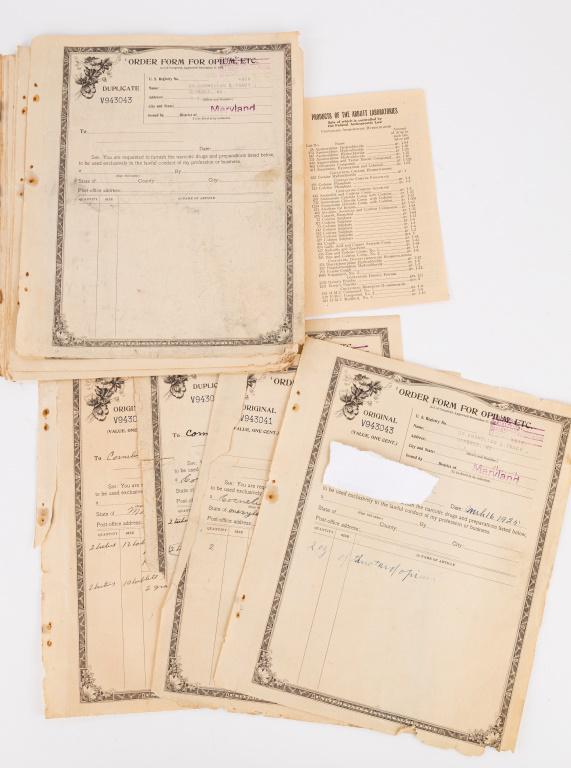 Antique Opium Order Forms (1 of 6)