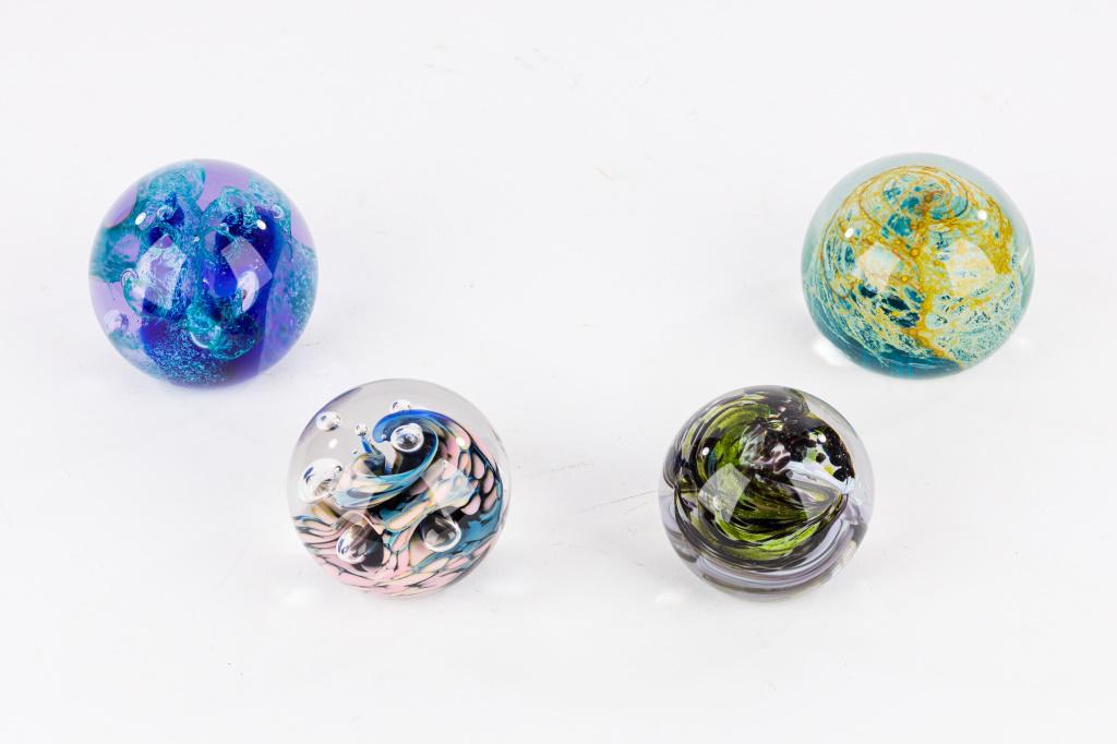 Hand Blown Glass Paperweights (4) (1 of 15)