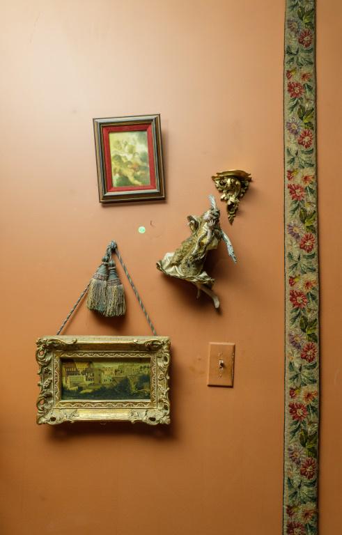 19th C Painted Wood Angel, Wall Decoration (1 of 4)