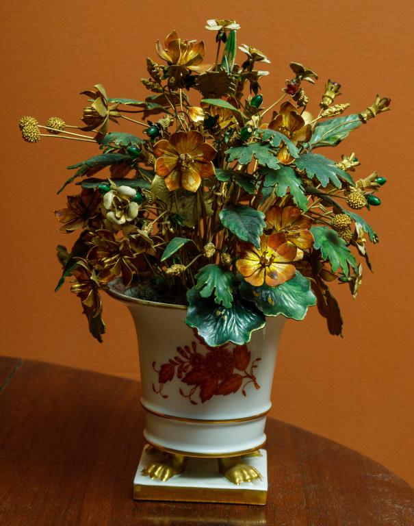 Herend Porcelain Wire & Enamel Urn (1 of 4)