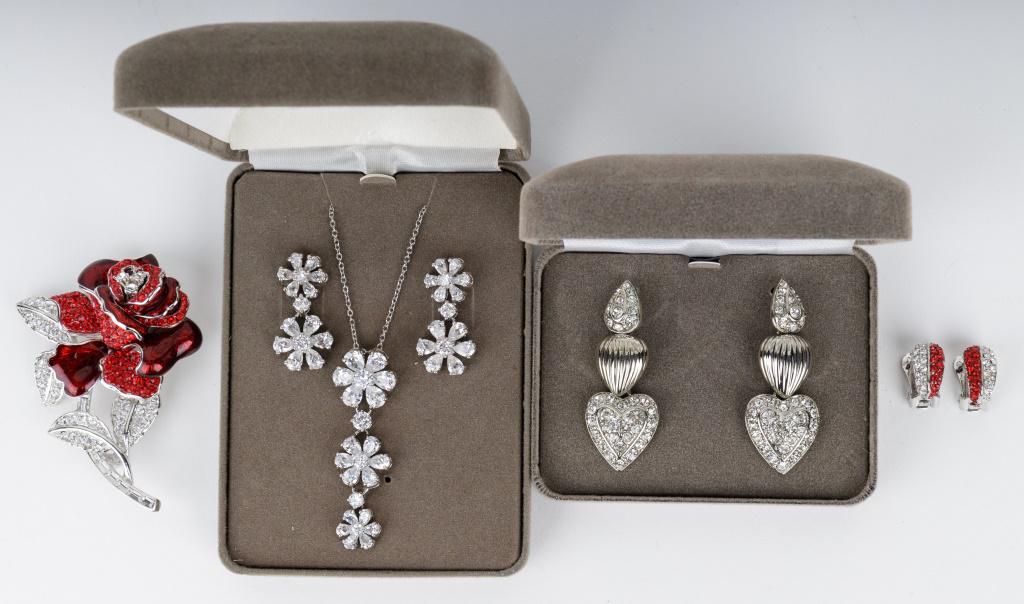 Vintage Nolan Miller Brooch, Necklace, Earrings (1 of 4)