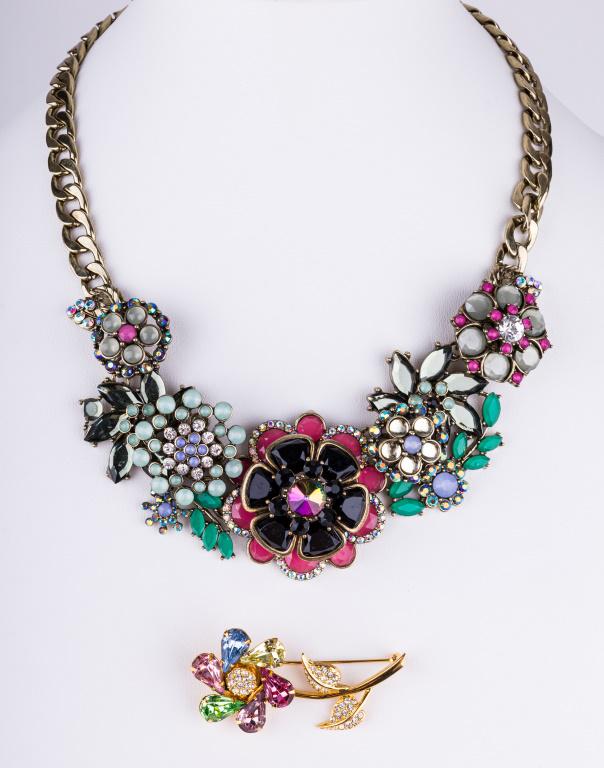 Joan Rivers Statement Necklace & Brooch (1 of 4)