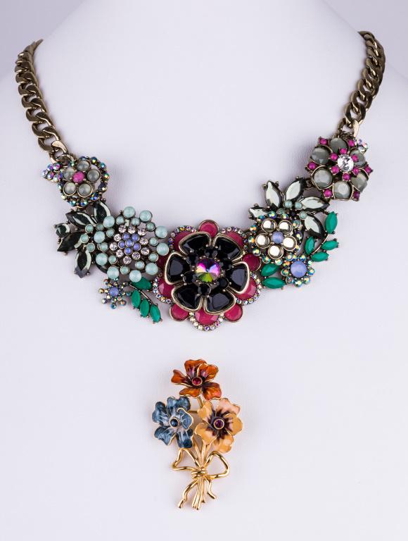 Joan Rivers Statement Necklace & Brooch (1 of 4)