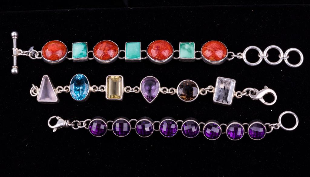 Charles Albert Sterling Silver Bracelets (3) (1 of 2)