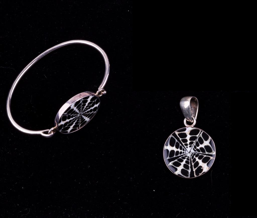 Charles Albert Sterling Silver Bracelet & Pendant (1 of 4)