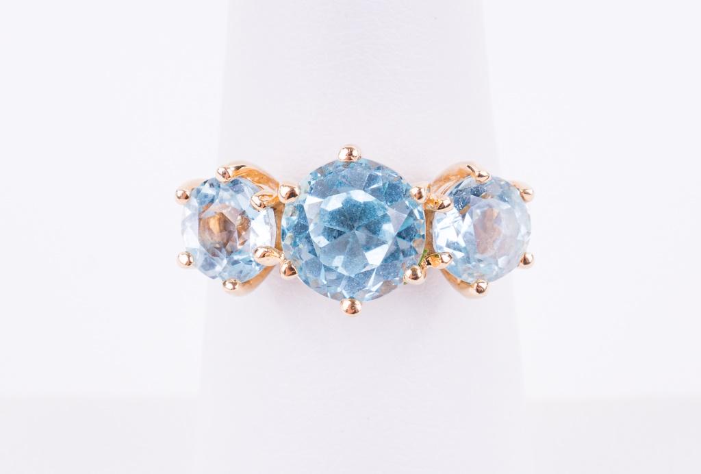 10K Gold Blue Topaz Ring (1 of 7)