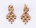 Vintage 14K Gold Panther Link Earrings