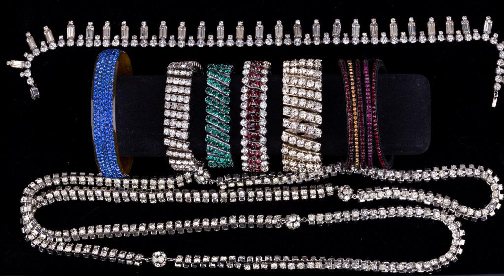 Vintage Rhinestone Belt, Necklaces & Bracelets (1 of 6)
