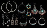 Vintage Native American Sterling Silver Earrings