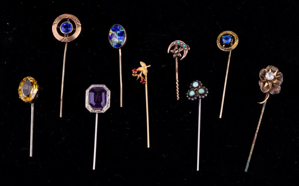 Vintage Gold Stickpin Grouping (1 of 2)