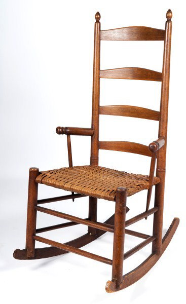 Windsor Ladder back Arm Chair Rocking Chair: Windsor ladder back rocking chair with arm rests