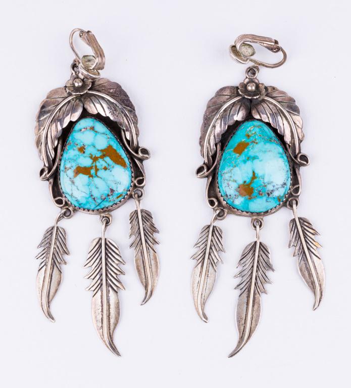 Vintage Native American Turquoise Earrings (1 of 4)