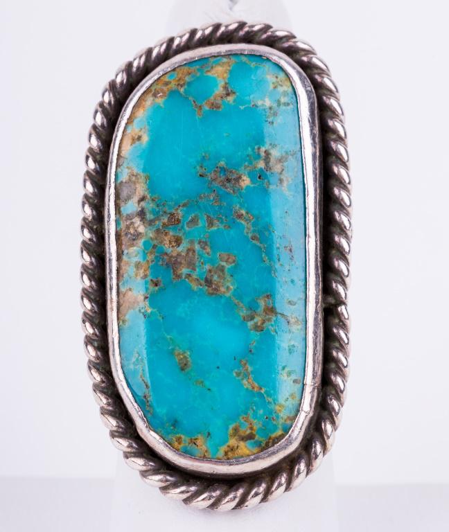 Native American Silver Turquoise Early Ring (1 of 4)