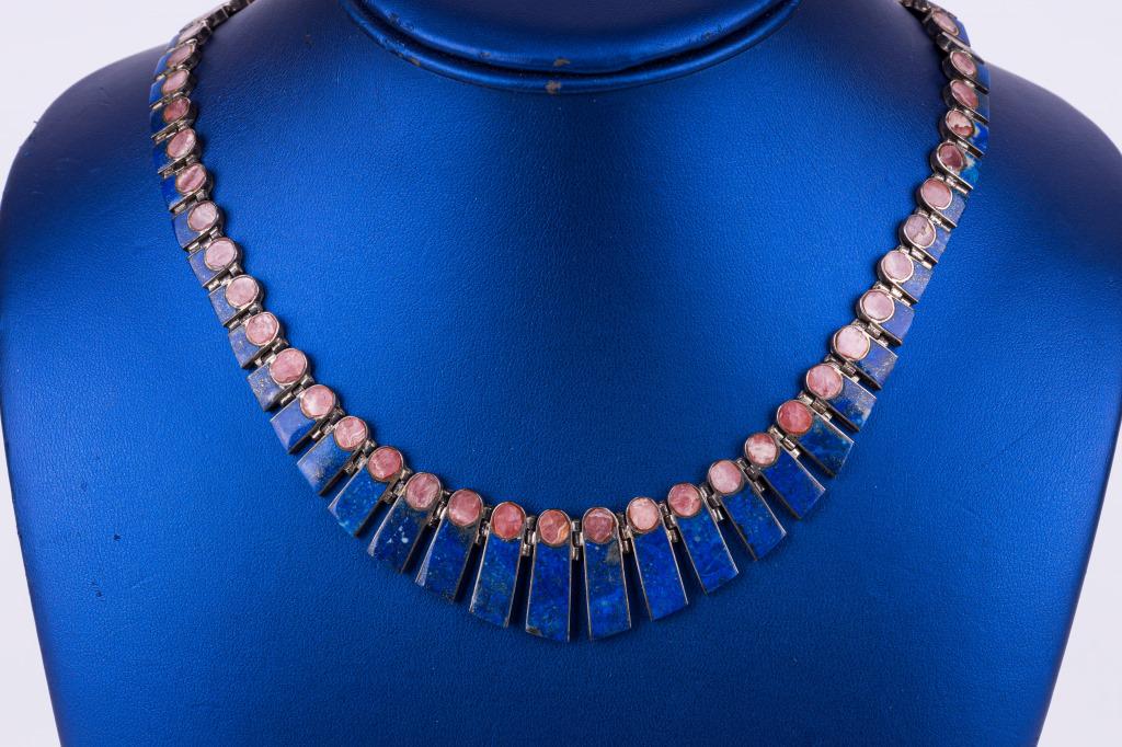 Lapis .950 Rose Quartz Necklace (1 of 5)