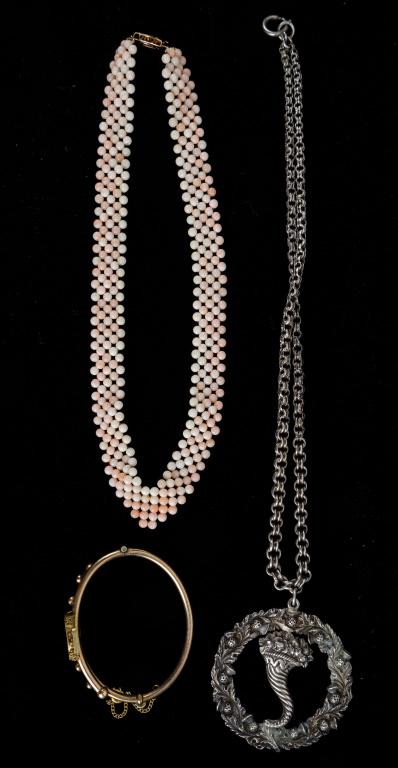 Coral Necklace & Victorian Sterling Jewelry (1 of 4)