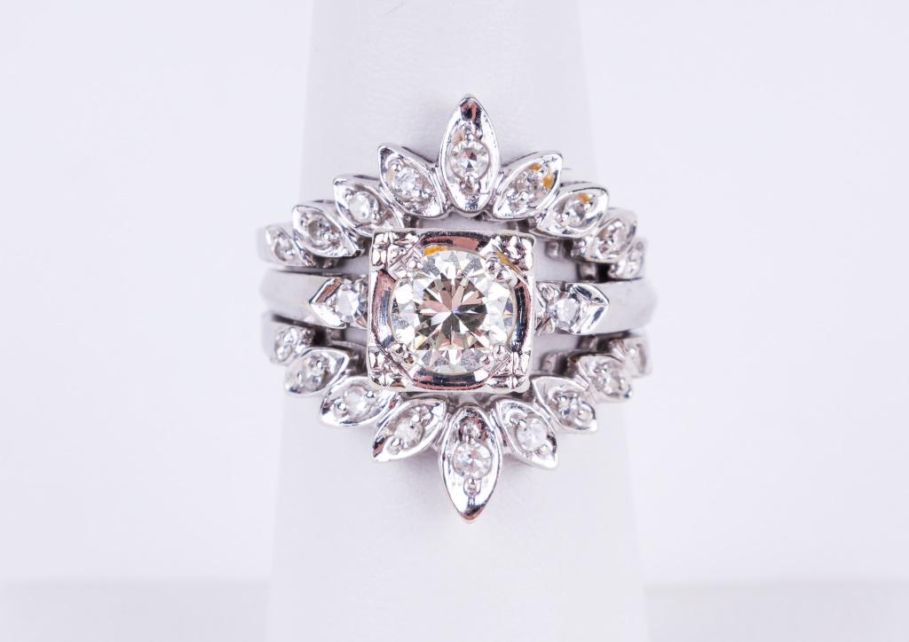 14K White gold Solitaire and Ring Enhancer (1 of 8)