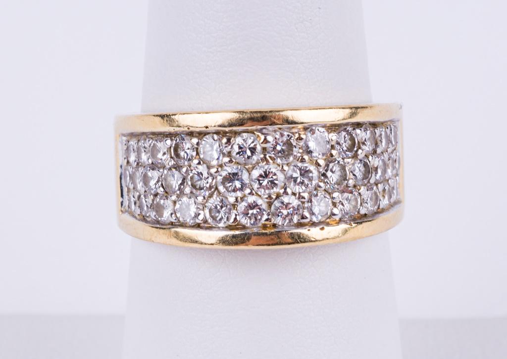 1970's 18K Gold Fine Pave Diamond Ring (1 of 8)