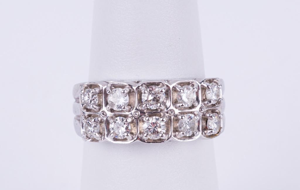 14K White Gold Vintage Diamond Ring (1 of 6)