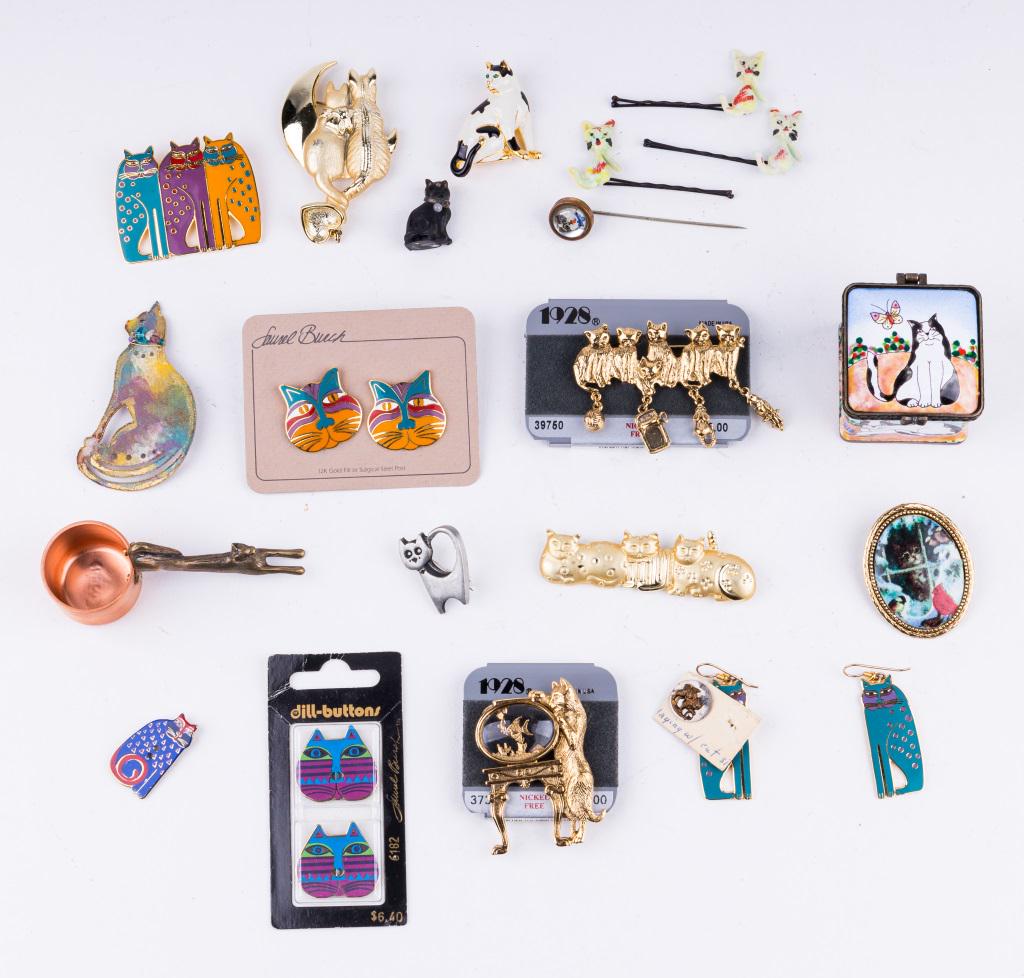 Vintage Estate Cat Brooch and Box Collection (1 of 5)
