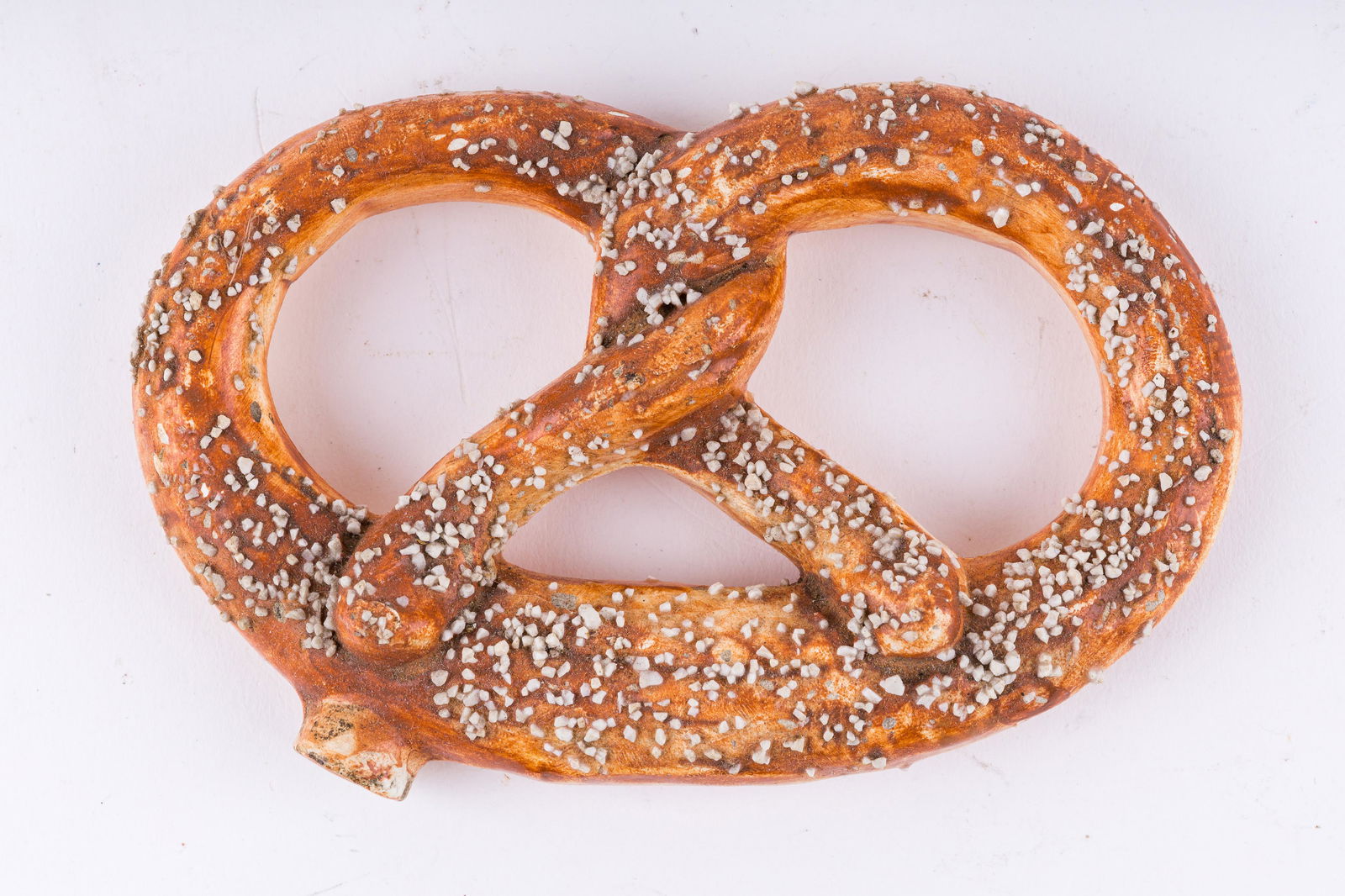 William Foust Distiller Pretzel Flask: William Foust distiller pretzel flask measuring approximately 3.5" X 5.5"