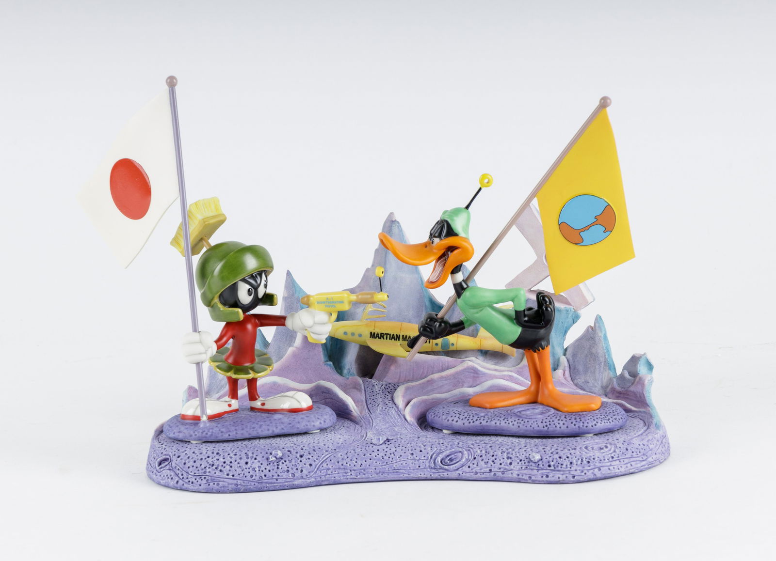 Goebel Looney Tunes Figurines all w/ OB(s) & COA: Lot of Goebel Looney Tunes Figurines include 980020 Duck Dodgers in the 24 1/2th Century Planet X scape, 465108 In the Name of Mars, 465109 In the name of earth. All have original boxes and COA(s). Al