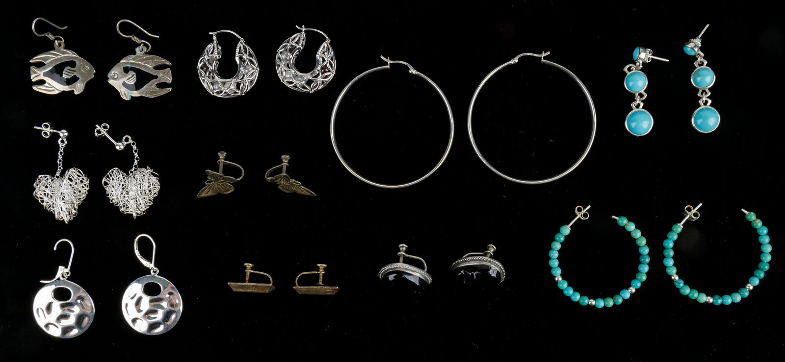 Sterling Silver Earrings (10 Pairs) (1 of 4)