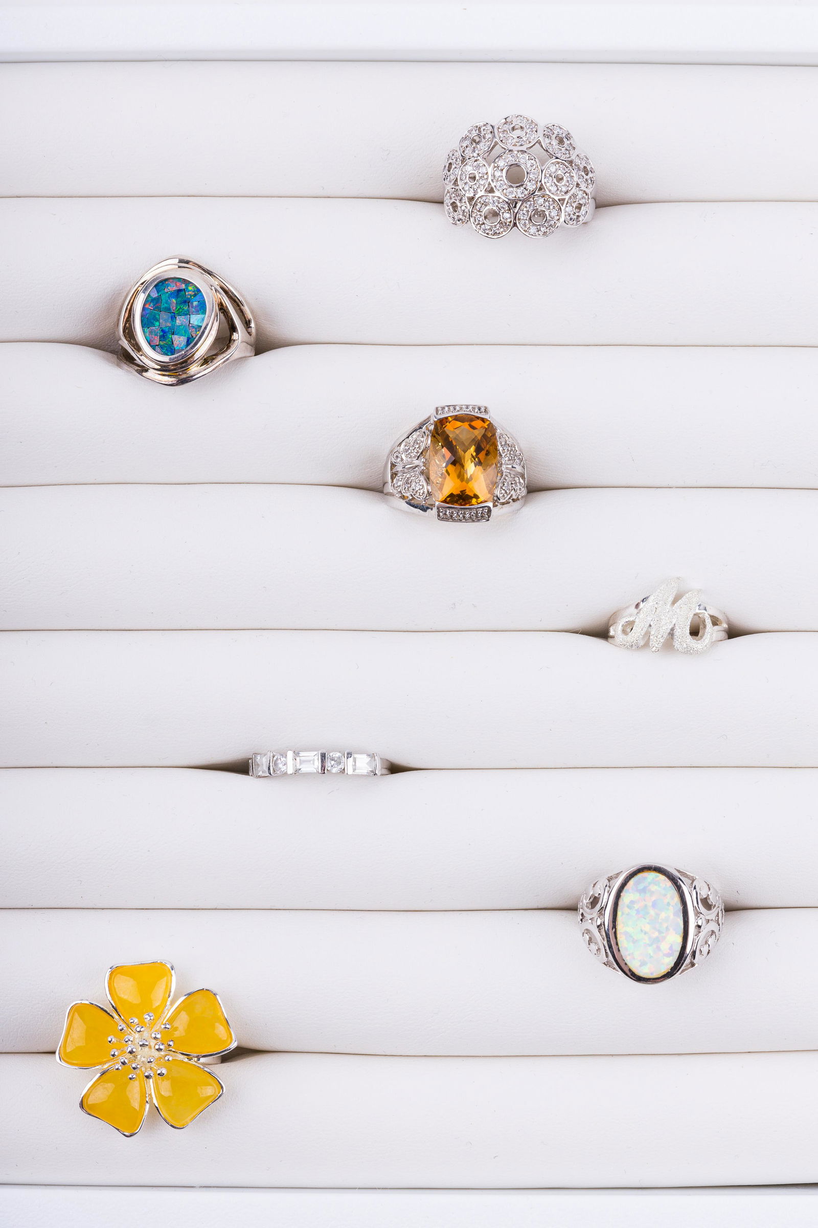 Sterling Silver Semi Precious Cocktail Rings (1 of 6)