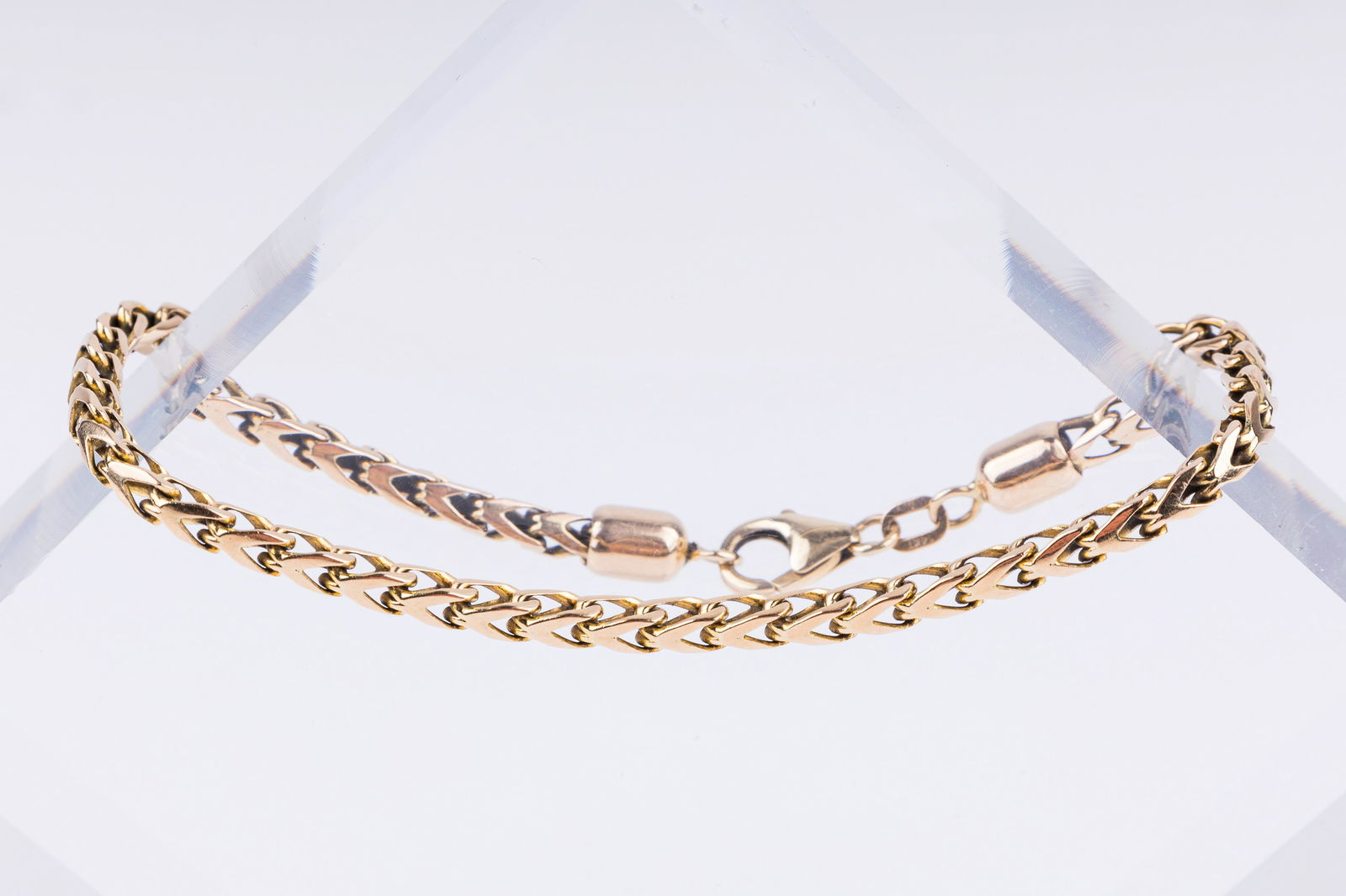 14kt Gold Solid Link Bracelet (1 of 3)