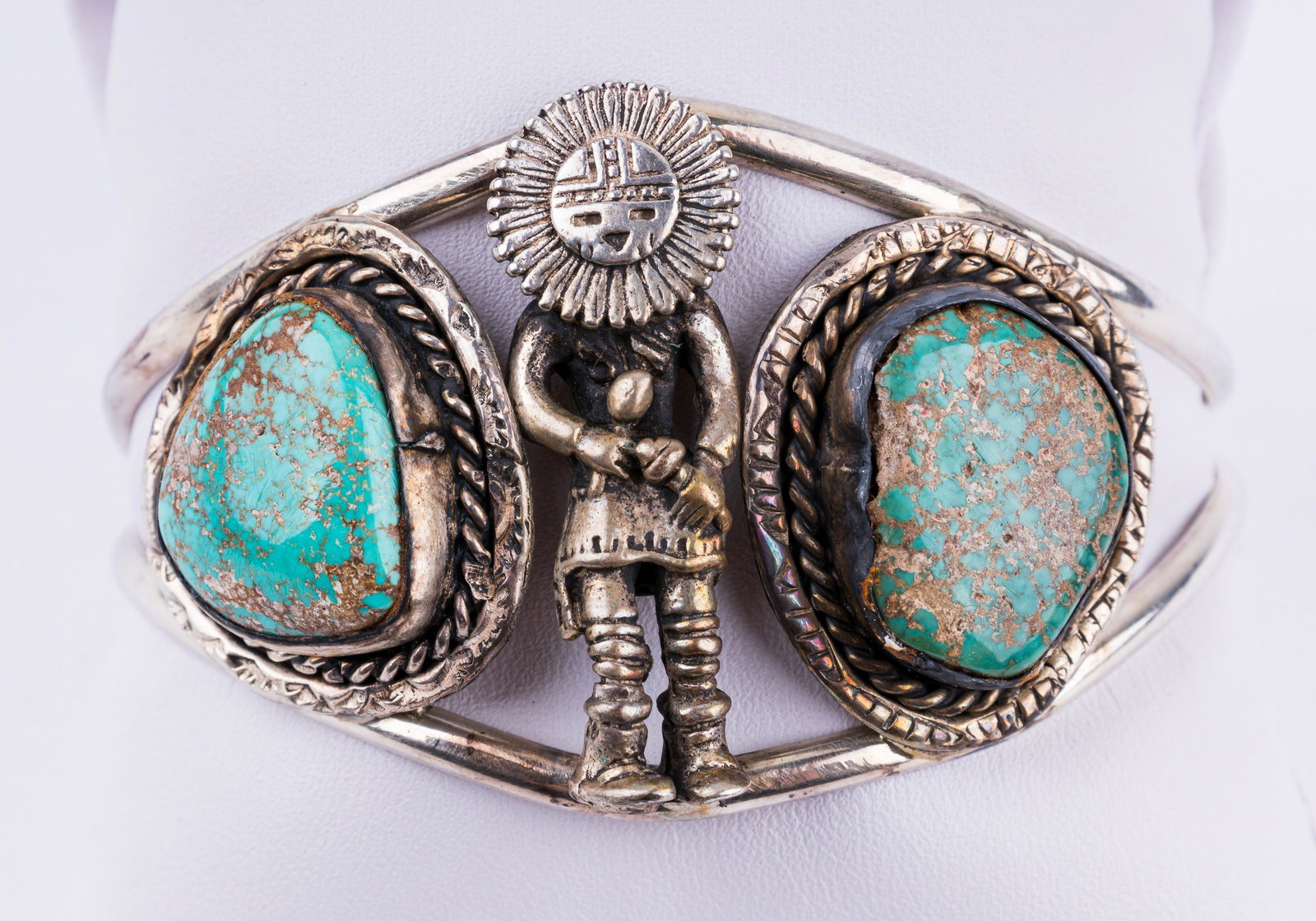 Sterling Silver Native American Kachina Bracelet (1 of 3)