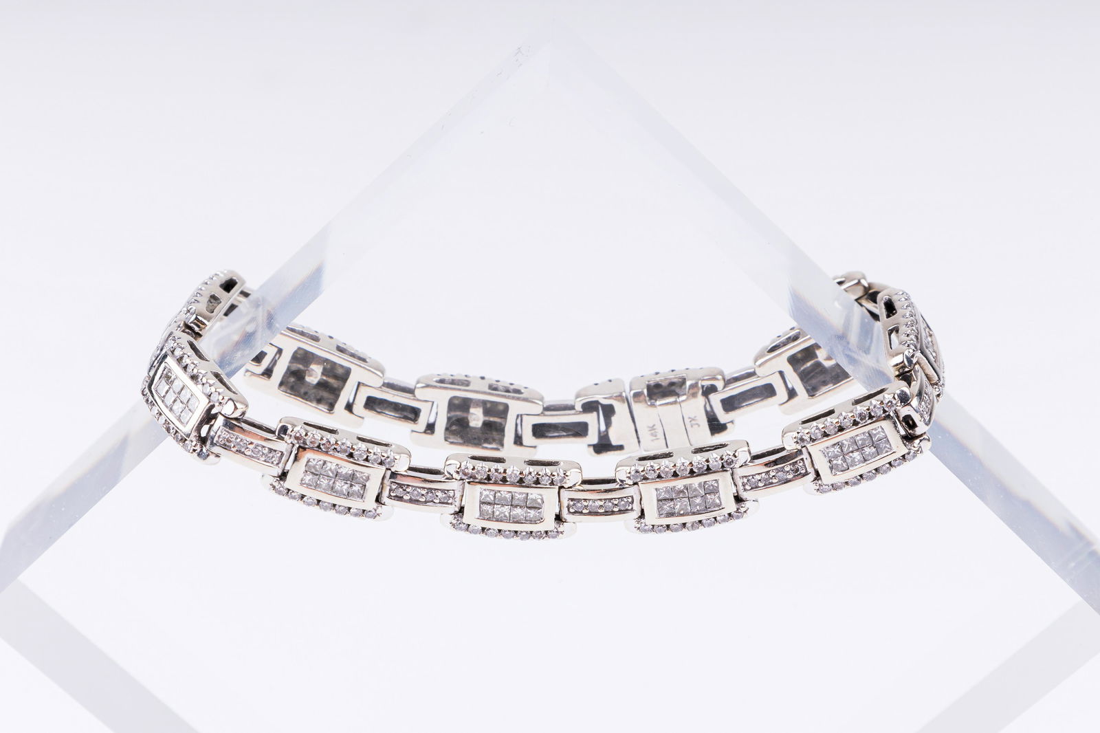 14K White Gold & Diamond Bracelet (1 of 3)