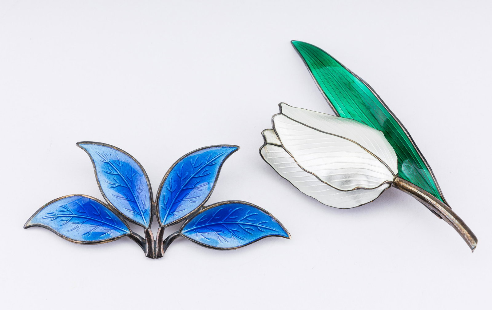 David Andersen Danish Sterling Enamel Brooches (1 of 4)