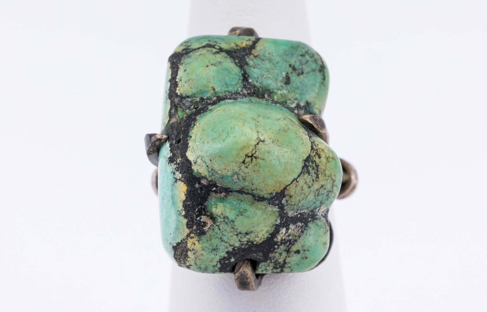 Antique Sterling Large Turquoise Ring (1 of 5)