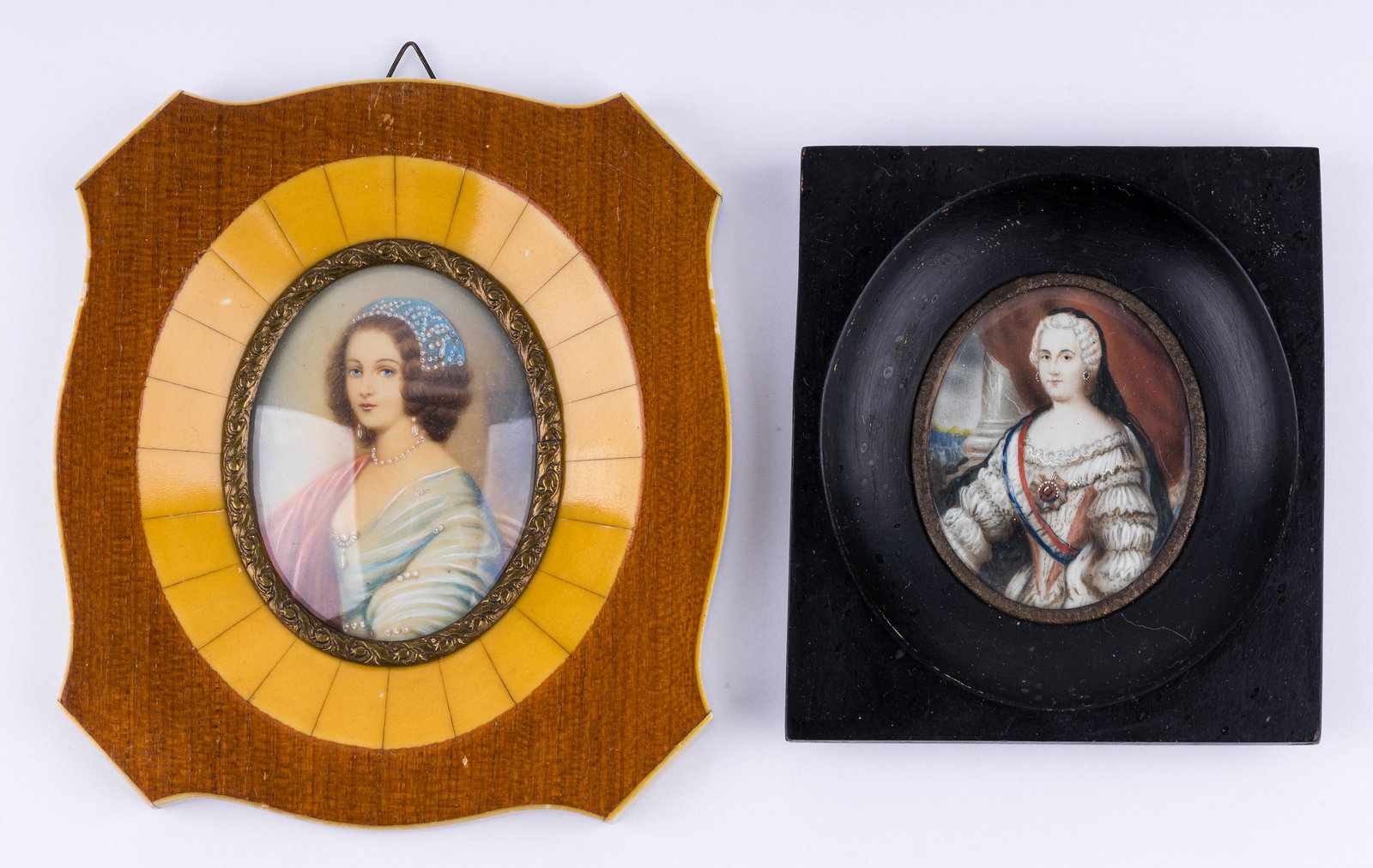 Antique Watercolor Portrait Miniatures (1 of 5)