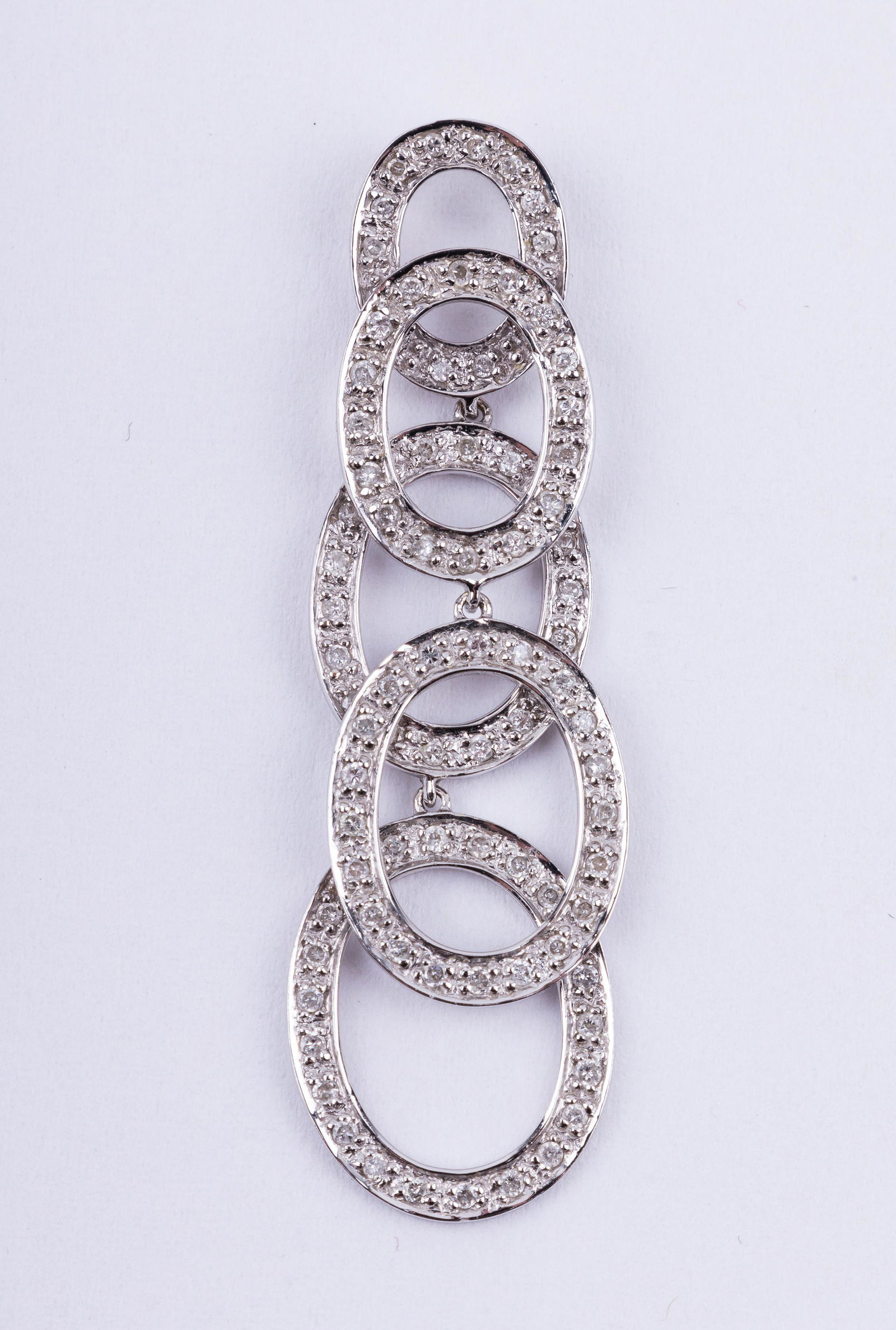 14K White Gold Diamond Dangle Pendant (1 of 5)