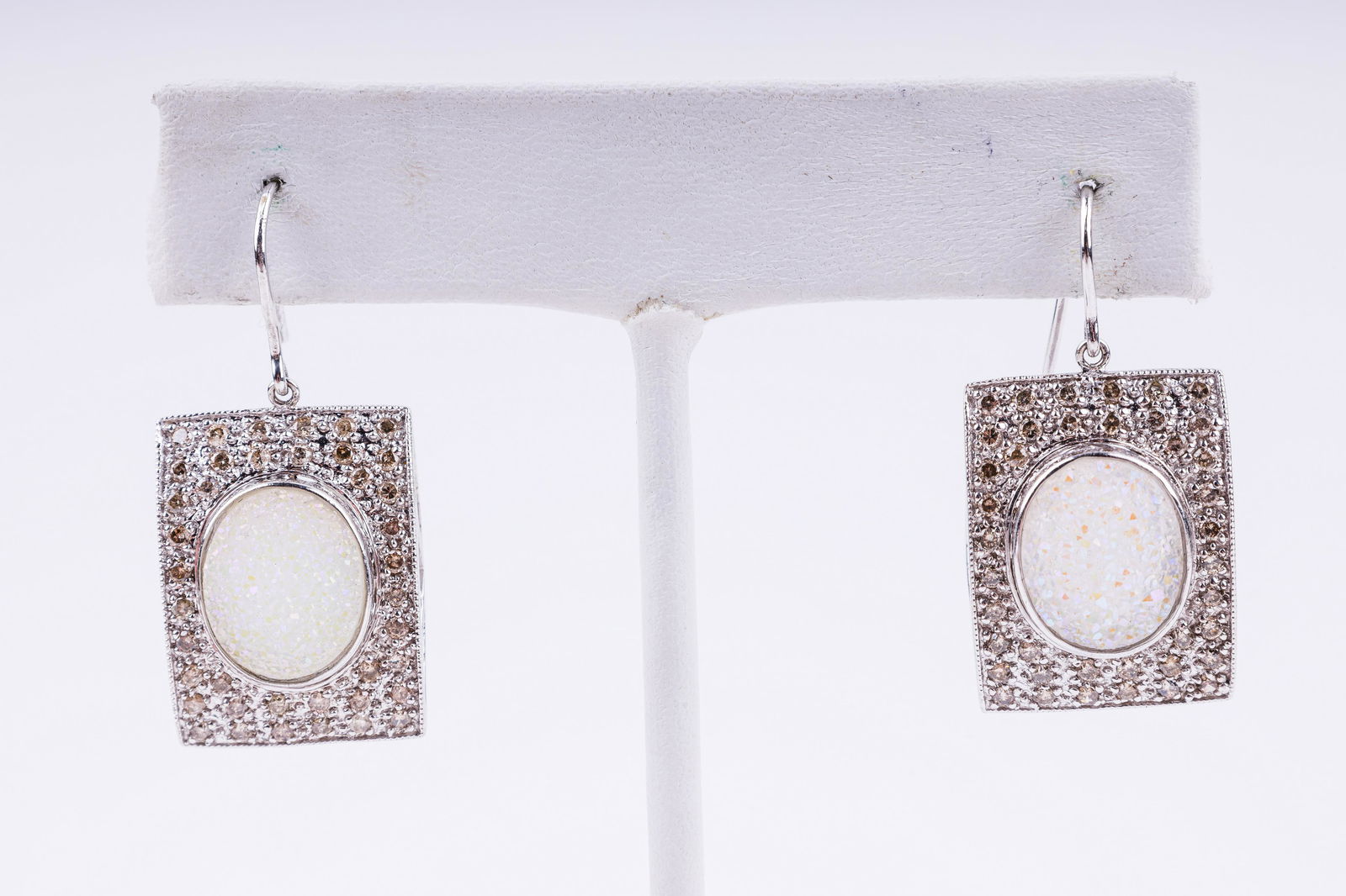 14K Gold Diamond Opal Earrings (1 of 3)