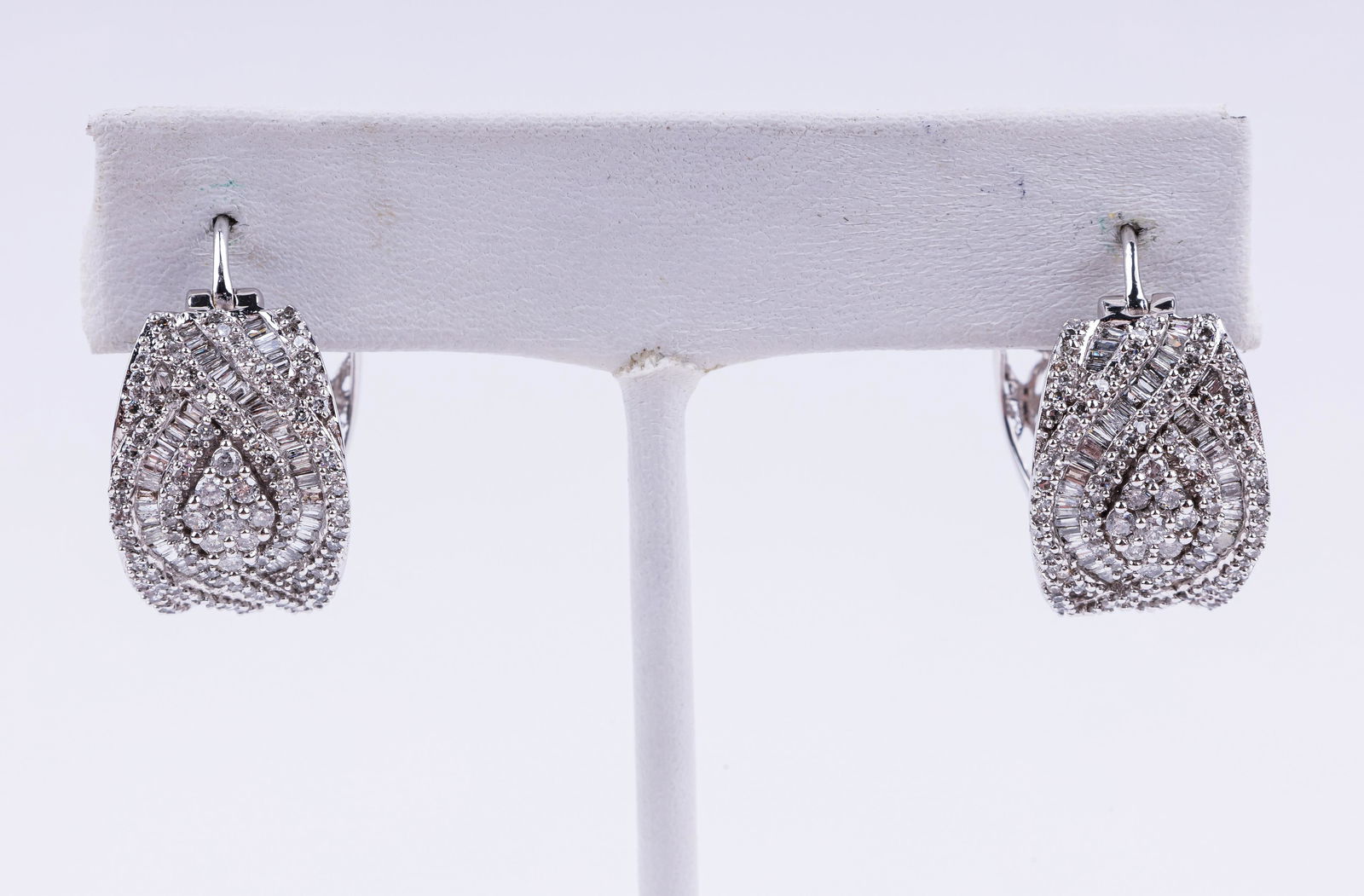 10K gold Diamond Hoop Earrings (1 of 3)