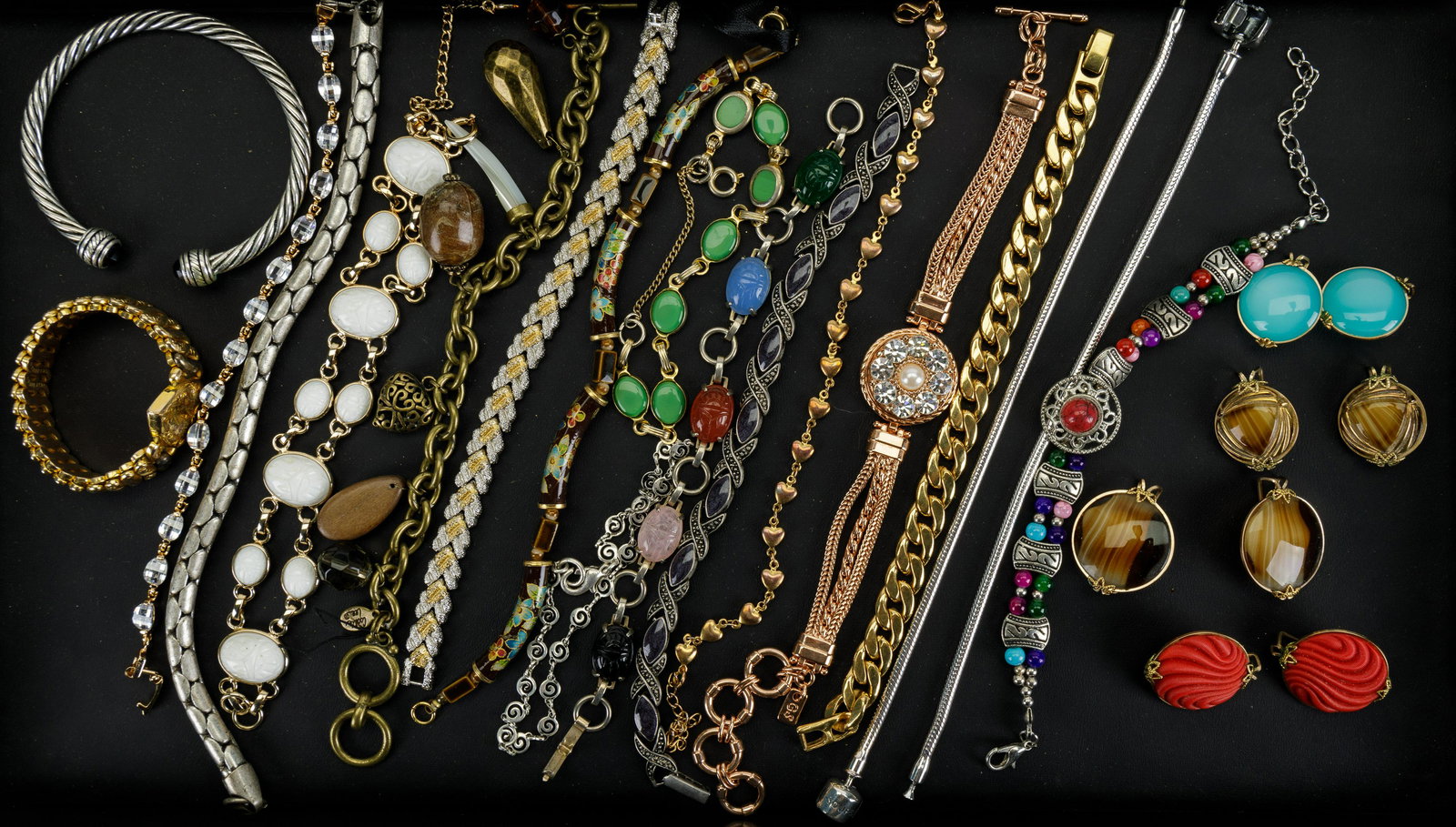 Vintage Costume Jewelry Bracelets & Earrings (1 of 4)