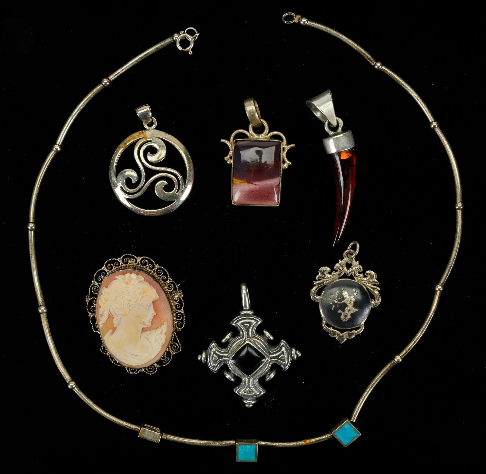 Vintage Sterling Silver Semi Precious Jewelry (1 of 3)