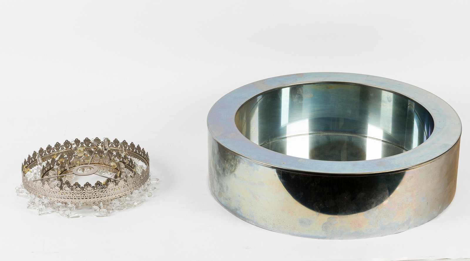 Vintage MCM Chandelier & Chrome Base (1 of 5)