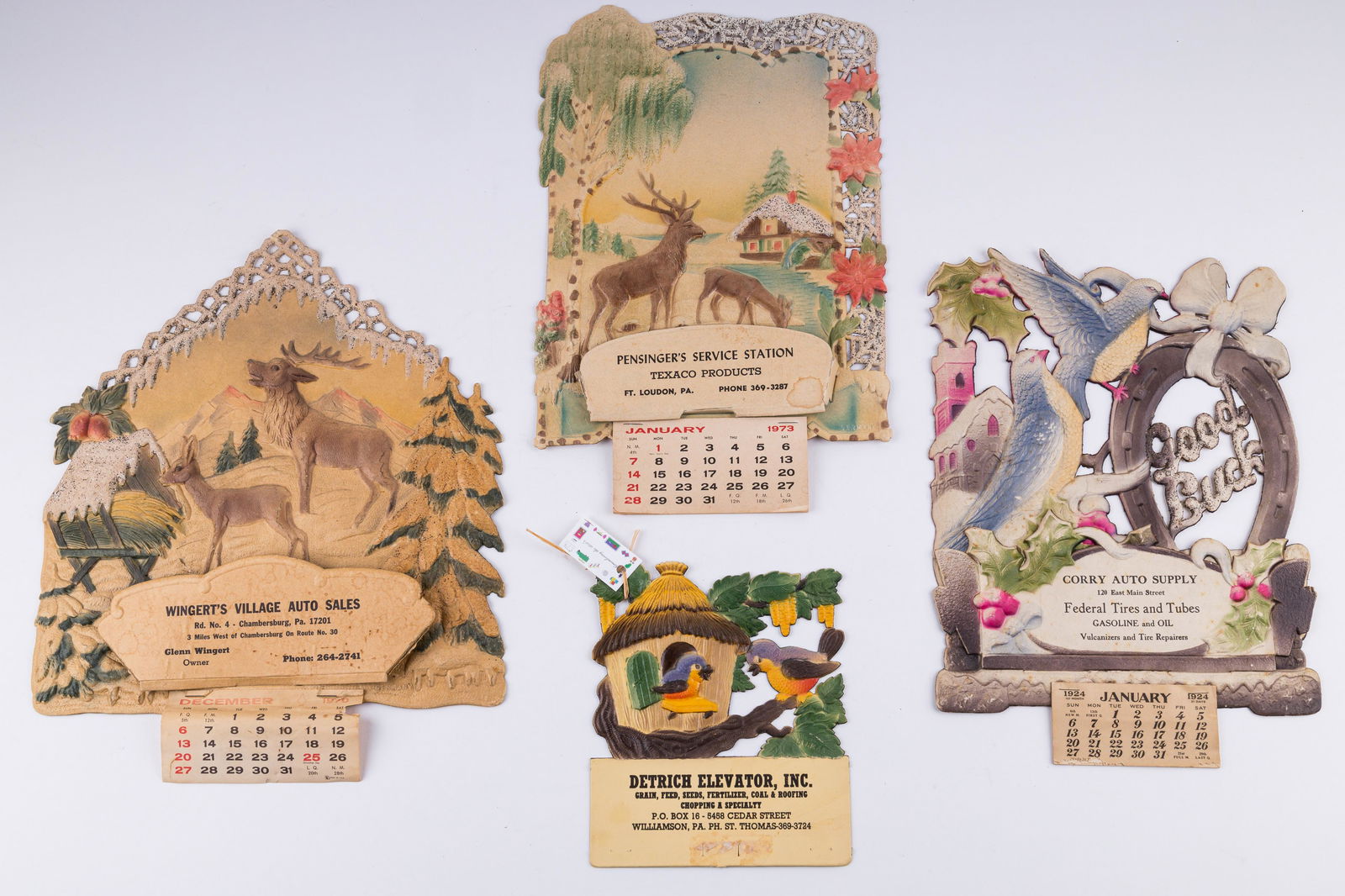 Embossed Die-Cut Lincoln Hwy Advertising Calendars (1 of 12)