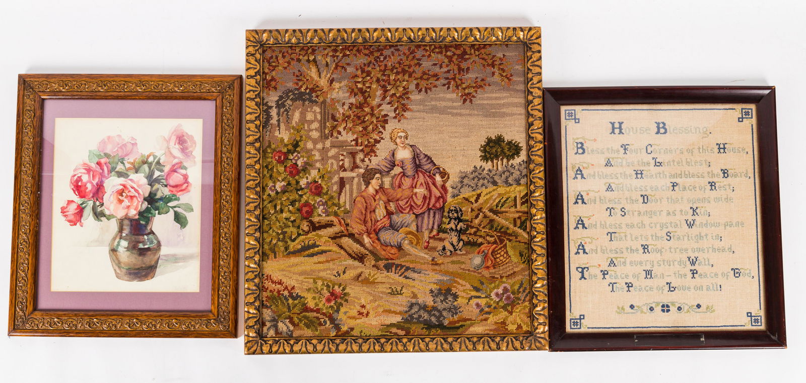 1940's Needlepoint, 1920's Embroidery, Water Color (1 of 8)