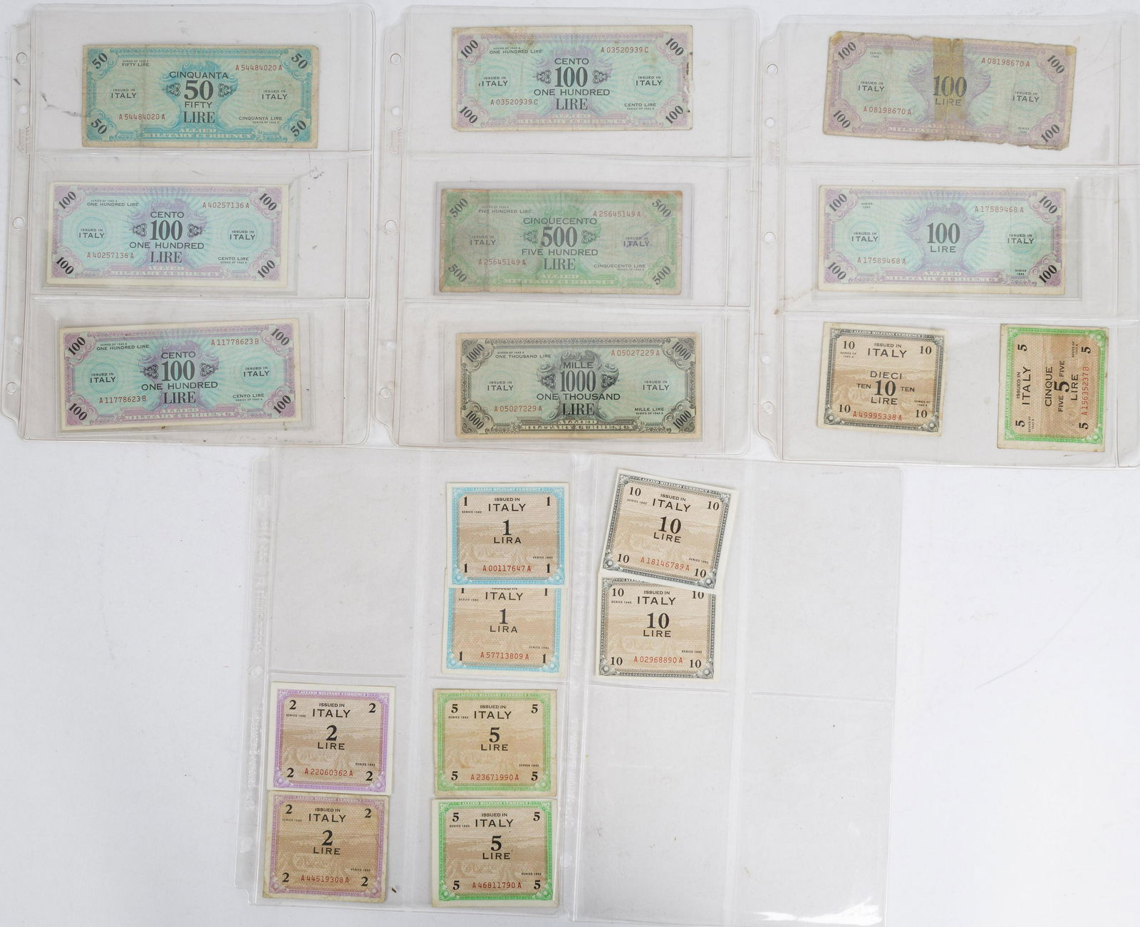 WWII Era Italian Allied Military Paper Currency (1 of 7)