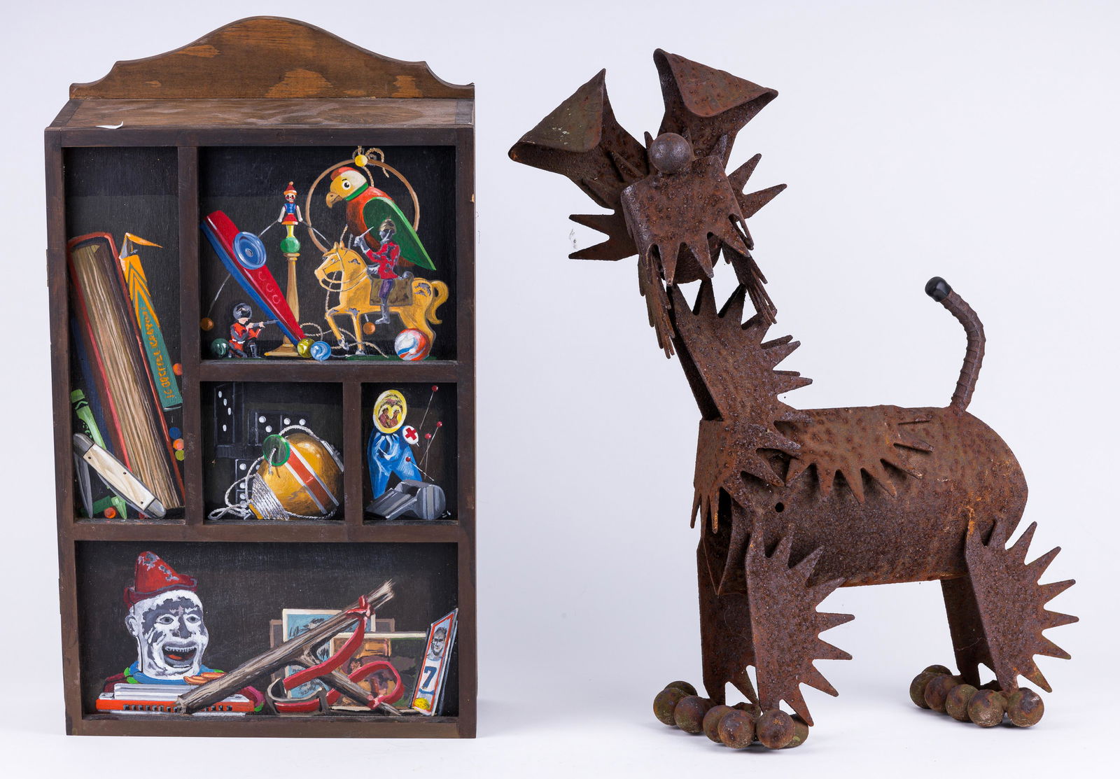 Metal Dog Sculpture & Hanging Shelf (1 of 8)