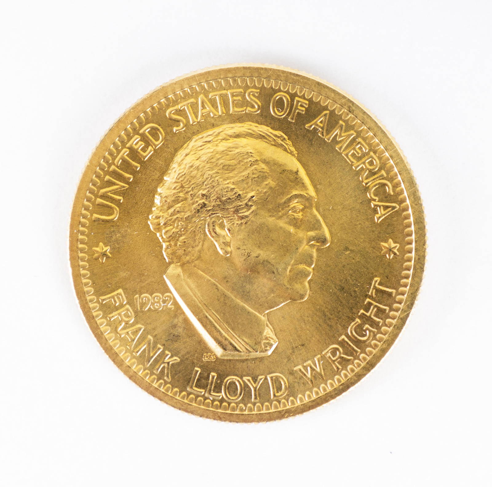 U.s. Frank Lloyd Wright 1/2 Ounce Gold Bullion Auction