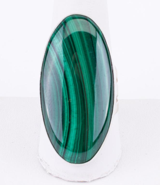 Malachite Sterling Vintage Ring (1 of 4)