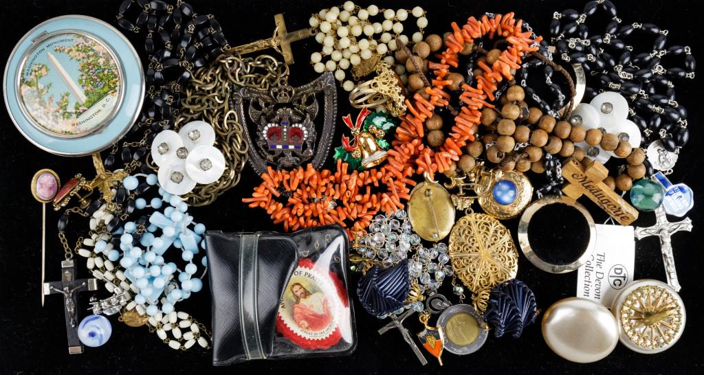 Sterling Rosaries, Coral Necklace & Other Jewelry (1 of 4)
