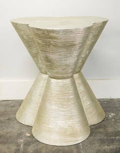 Jacques Garcia Bronze Side Table: Jacques Garcia Bronze "lucky" style side table, approx 23 3/4" H x 22.5" dia.