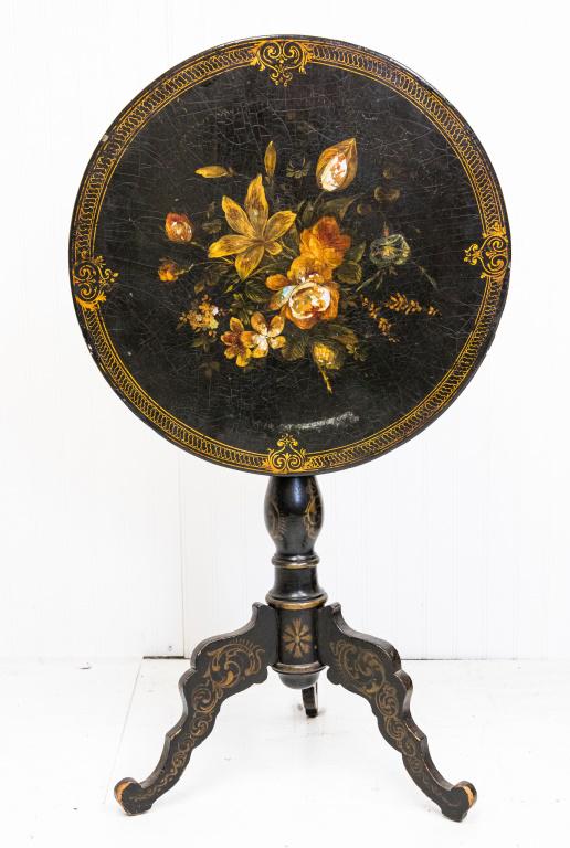 Mother of Pearl Inlay Victorian Tilt Top Table (1 of 9)